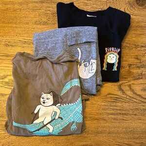 Rip N Dip Lot of 3 T-Shirts Size Small - Gender Neutral - Fun Graphics